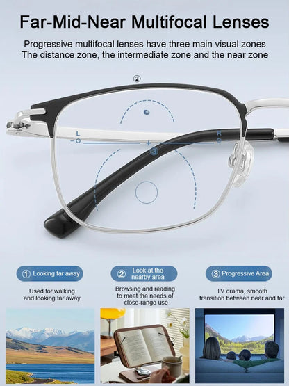 🎁Hot Sale🔥👓Ultra Light Anti Blue Presbyopic Glasses✨