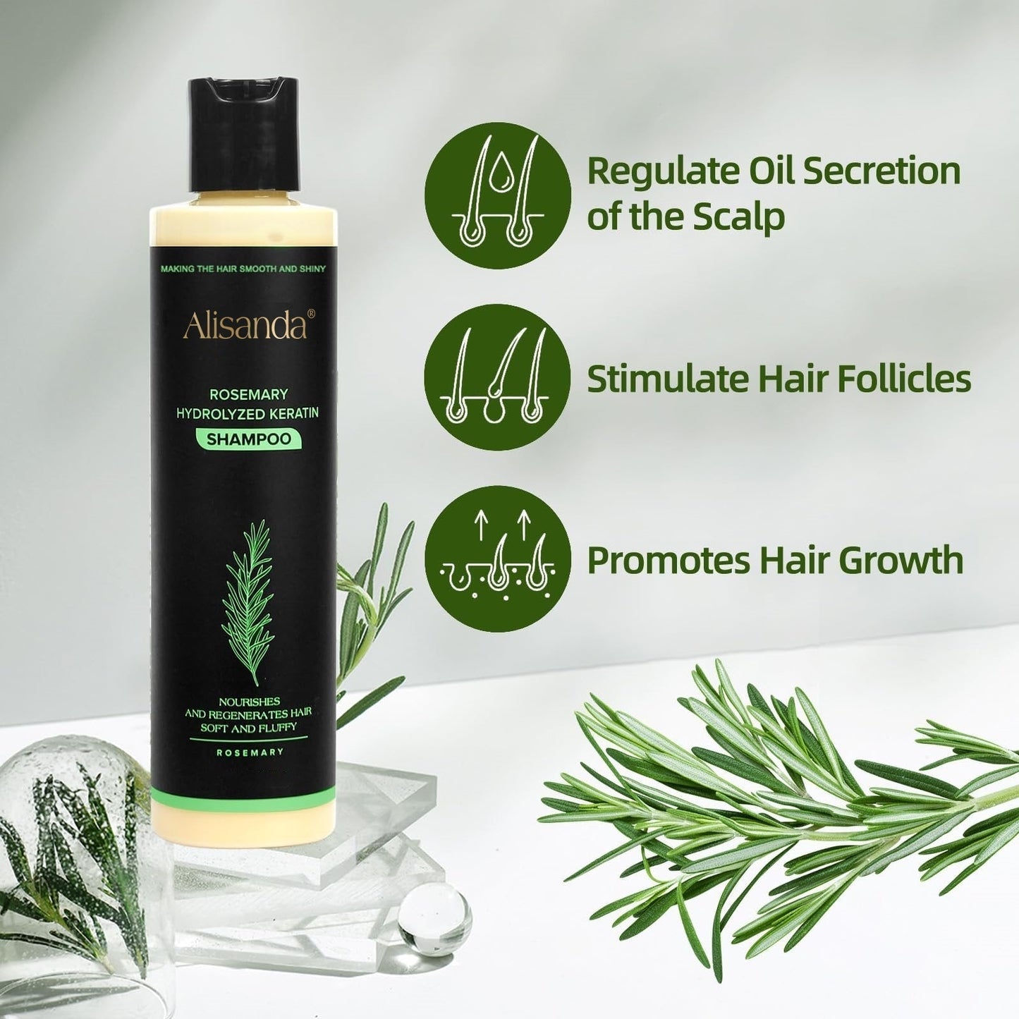 🔥LAST DAY 70% OFF 🎅Alisanda®® Organic Rosemary  Shampoo