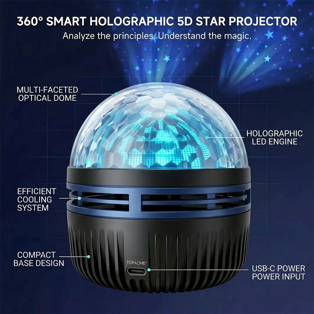 Official Store | 💖🎁 360° Smart Holographic Starry Sky Projector (HD Smart Dynamic 5D)