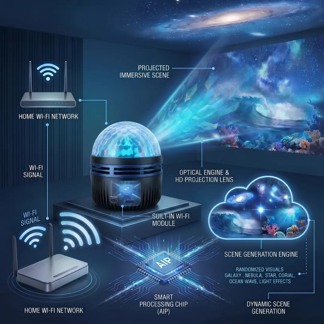 Official Store | 💖🎁 360° Smart Holographic Starry Sky Projector (HD Smart Dynamic 5D)