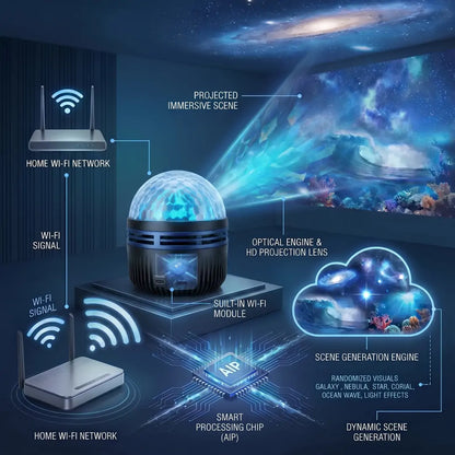 Official Store | 💖🎁 360° Smart Holographic Starry Sky Projector (HD Smart Dynamic 5D)